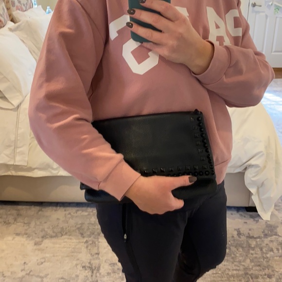 Romy gold black studded clutch - Picture 8 of 8